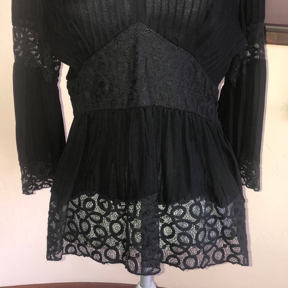HOST PICK! INC Black Lace Blouse - Picture 3 of 5